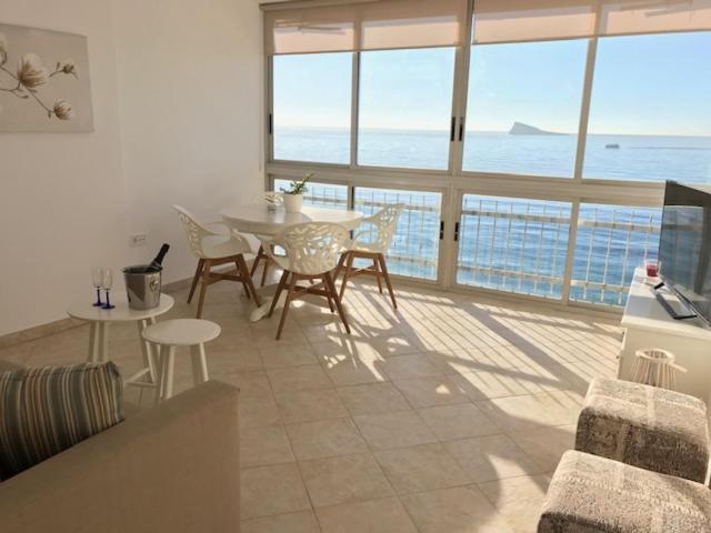 Los Fernandos, 1St Line Beachfront Poniente, 2 Bedroom Apartment Ocean Terrace Benidorm Luaran gambar
